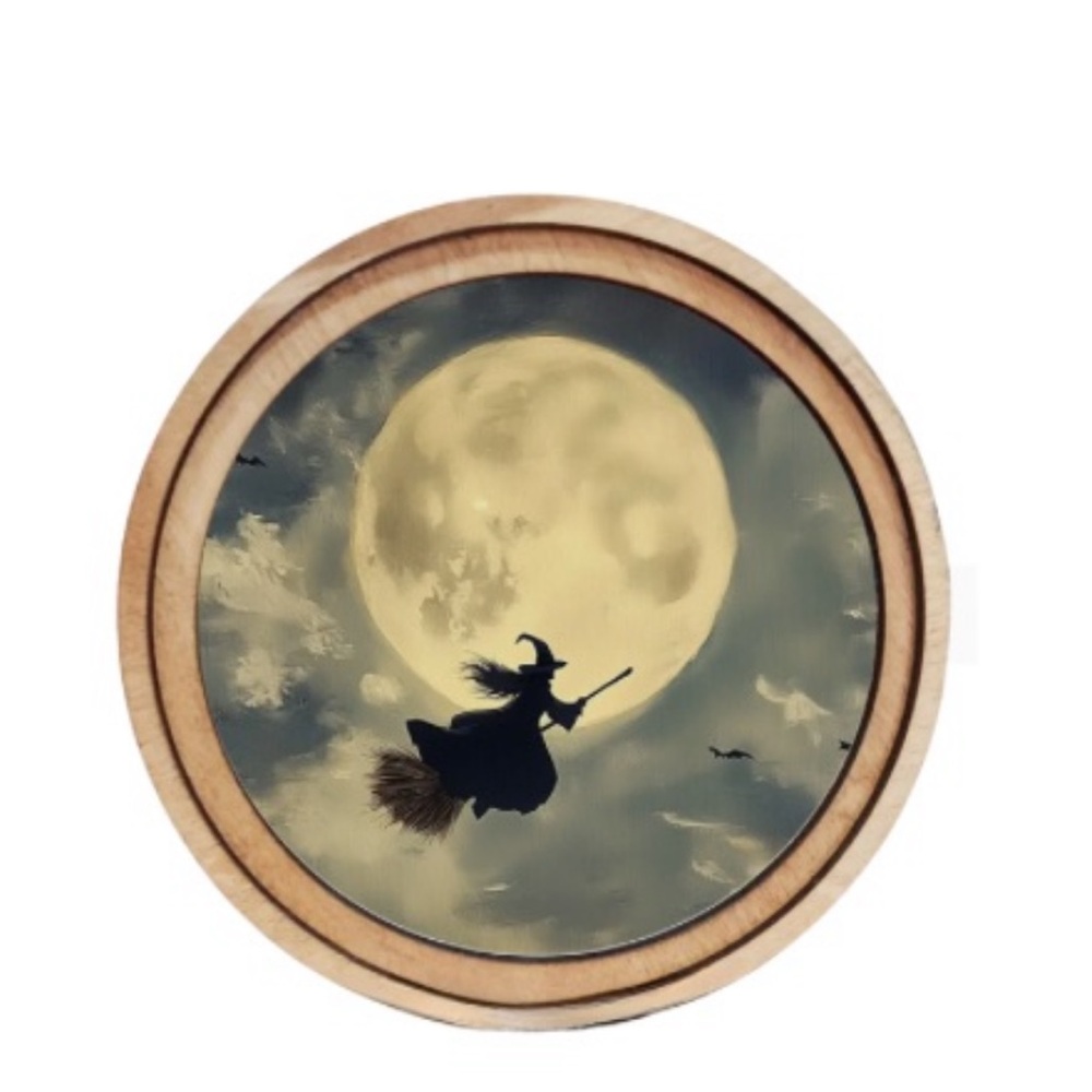 Halloween Decor Handmade Wooden Witch Wall or Table Decor New